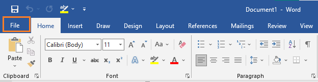 Word Ribbon Interface